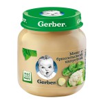 Пюре, Gerber (Гербер) 130 г микс с брюссельской капустой