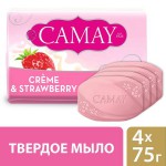 Мыло туалетное, Camay (Камей) 75 г №4 Клубника со сливками