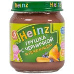 Пюре, Heinz (Хайнц) 120 г грушка и черничка с печеньицем с 6 мес